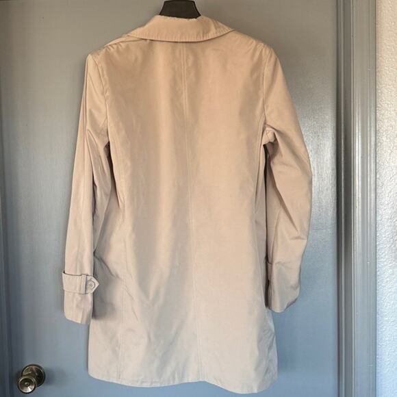 Towne Collection Women's Trench Coat Jacket Button Front pockets size Large - Picture 2 of 5